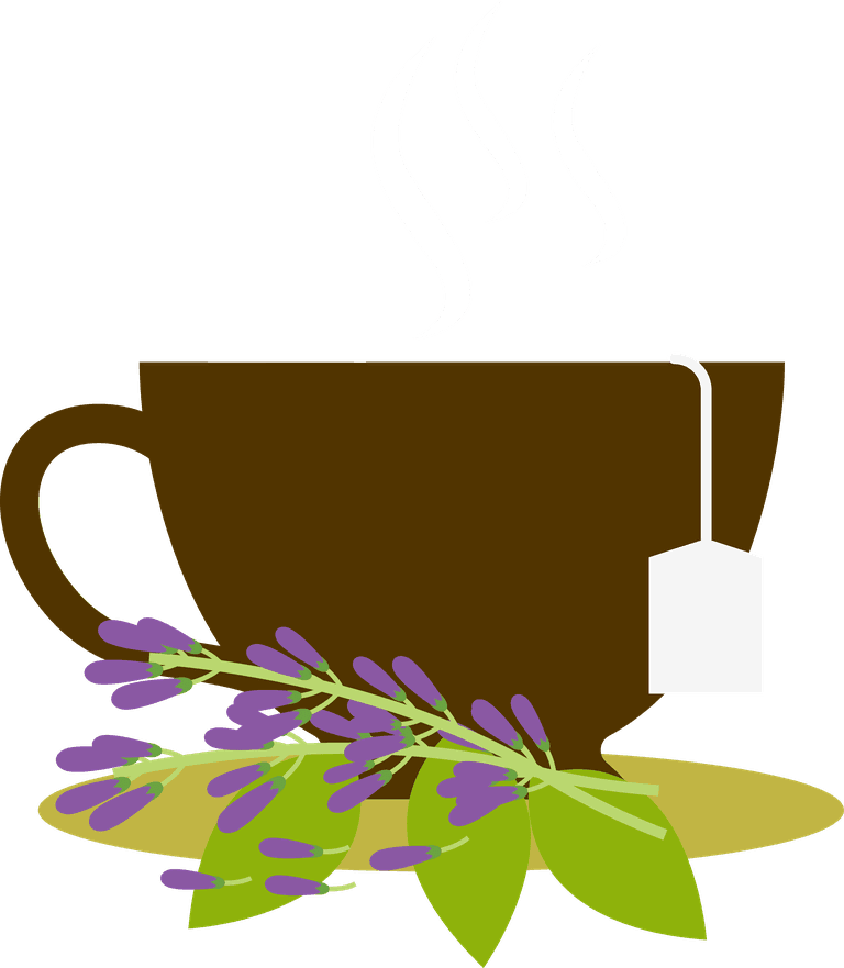 cup of tea herbal tea advertising cups fruits flowers leaf icons
