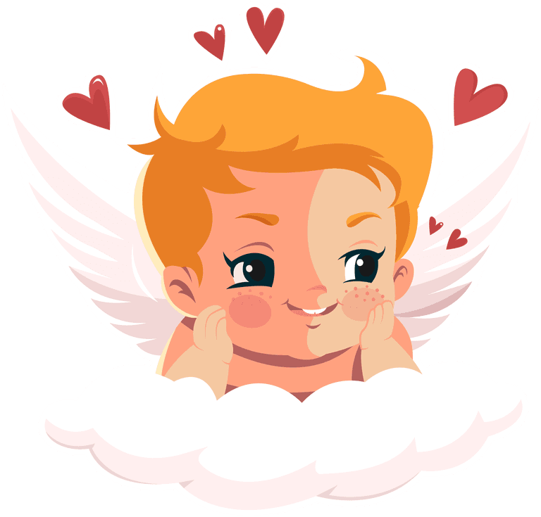 cupid loves icons cute cupid angle sketch cartoon 