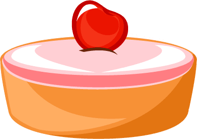 custard cake food icon