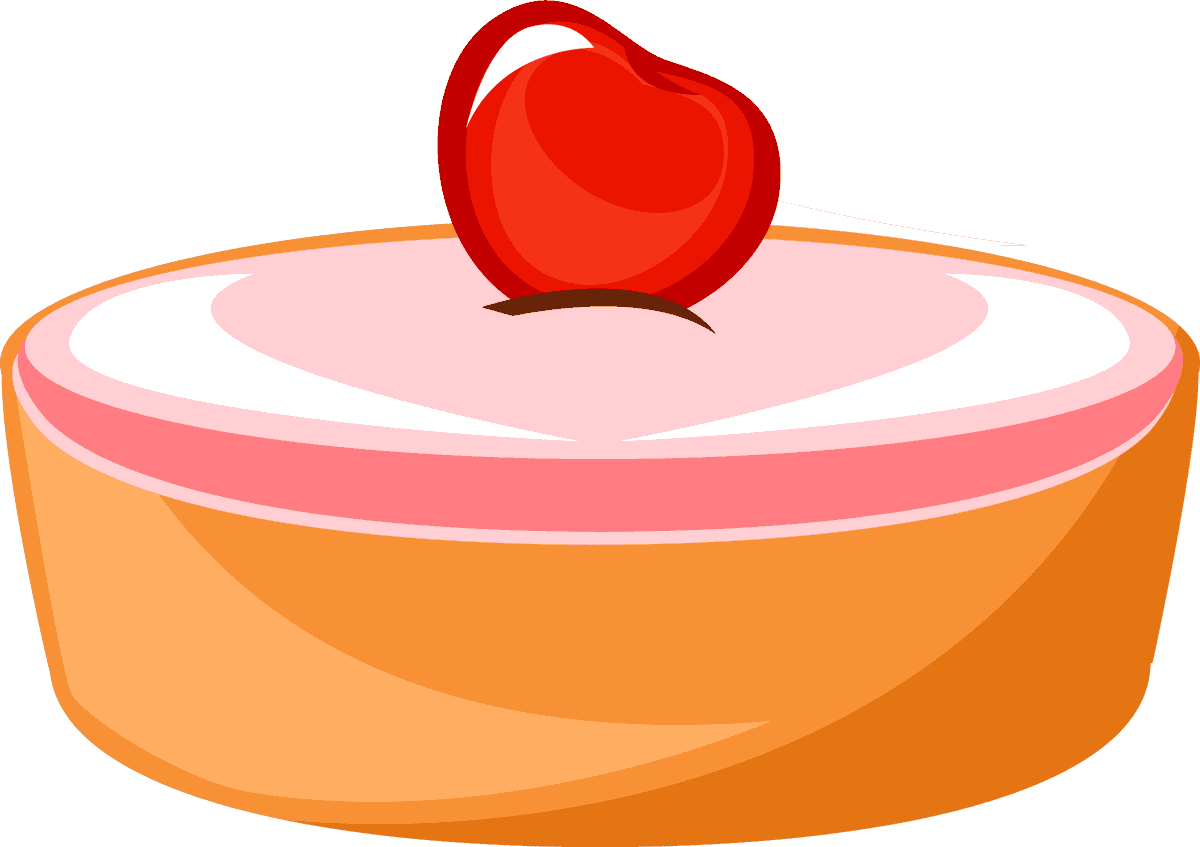 custard cake food icon with delicious topping for dessert lovers and culinary enthusiasts