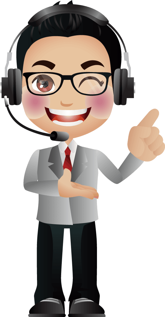 Customer service People with different poses vector