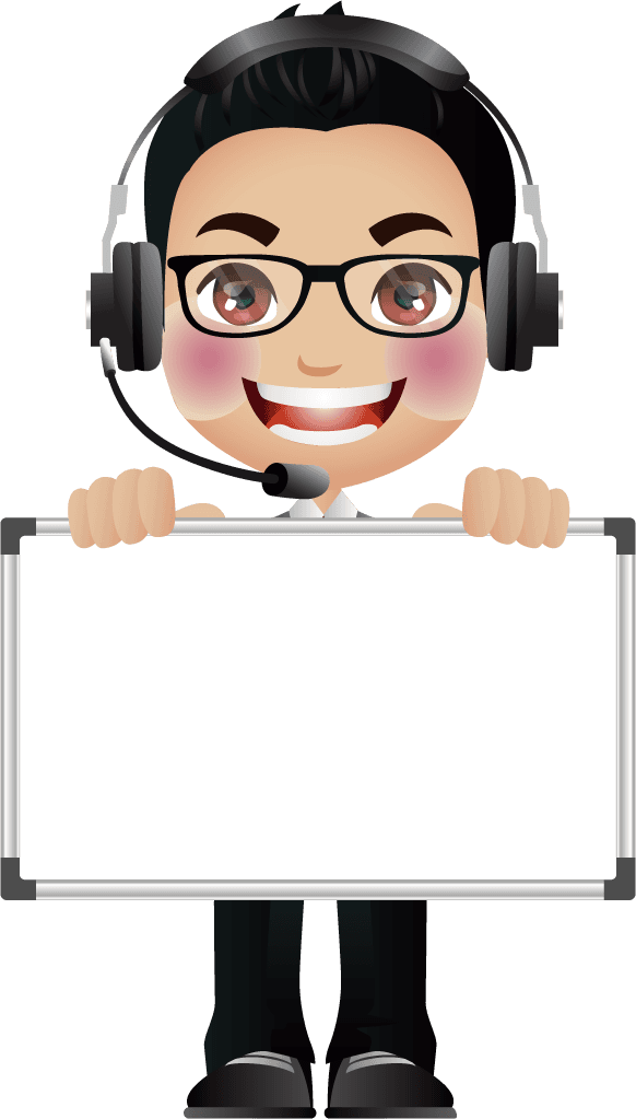 Customer service People with different poses vector