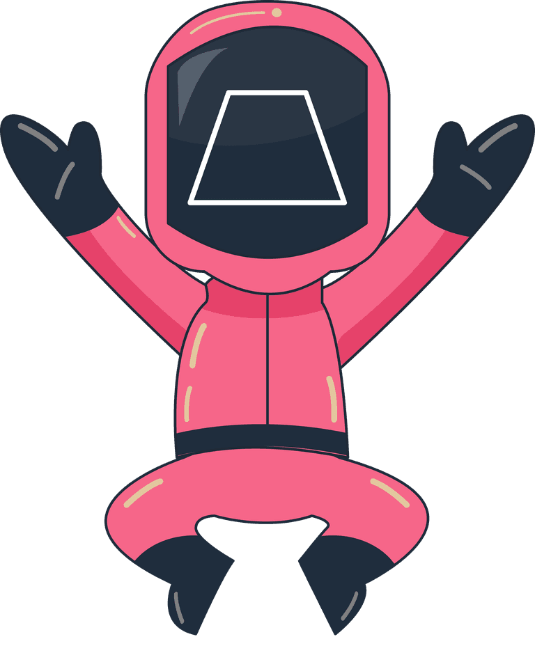 cute and adorable geometric game mascot