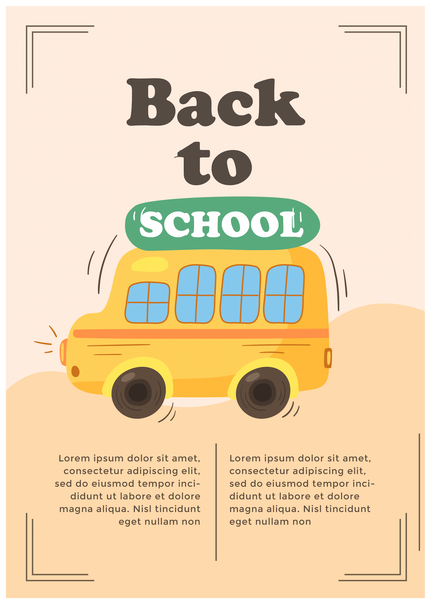 cute back to school poster template