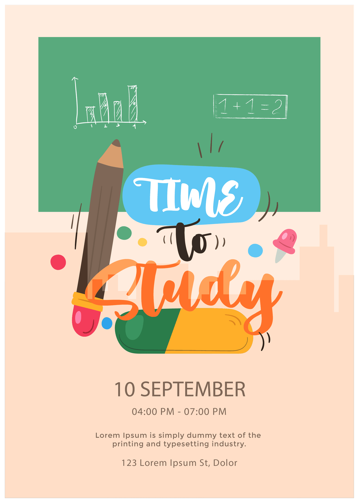 cute back to school poster template