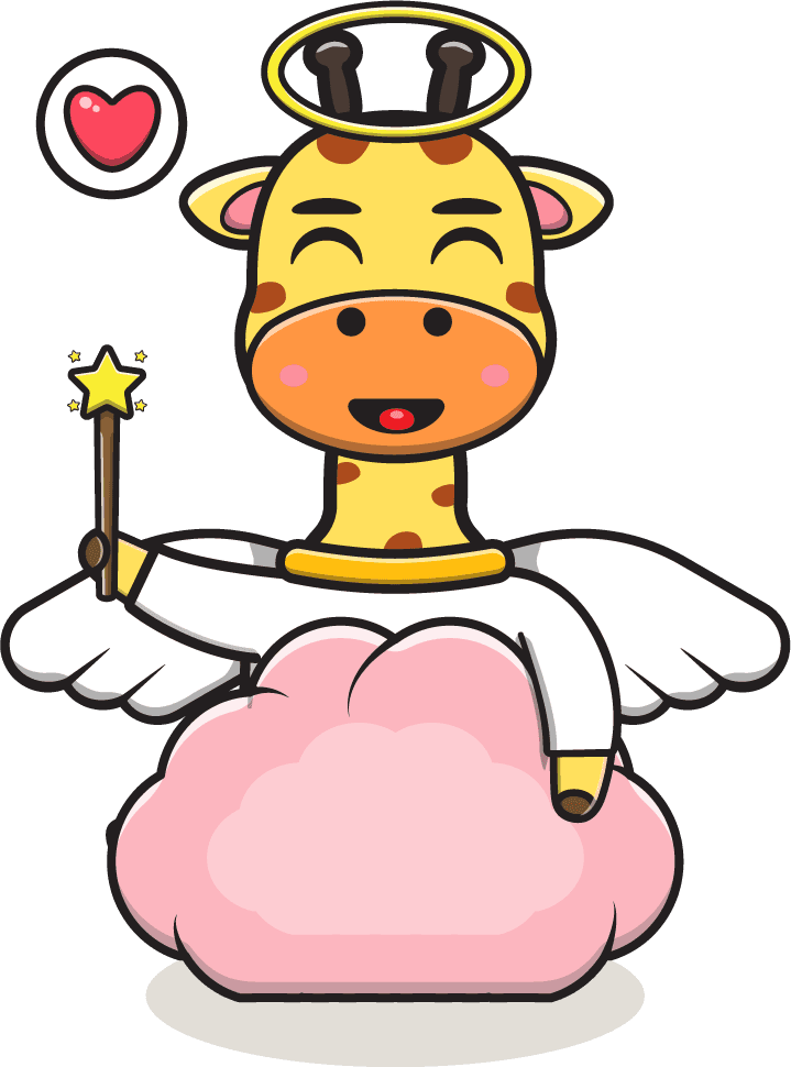 cute bear angel cartoon with magical powers and a heartwarming smile for kids