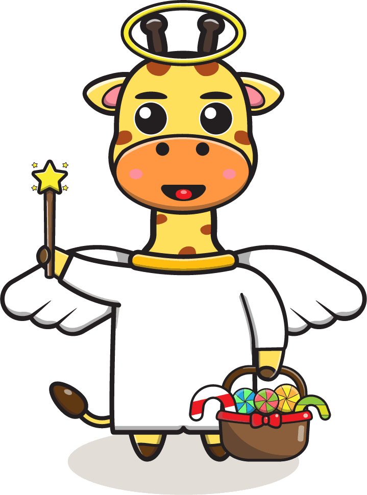 cute bear angel cartoon bringing joy with sweets and charm for children