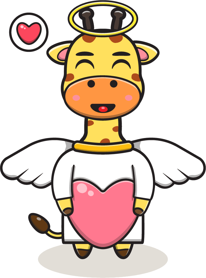 adorable cute bear angel cartoon character with playful features for children's designs