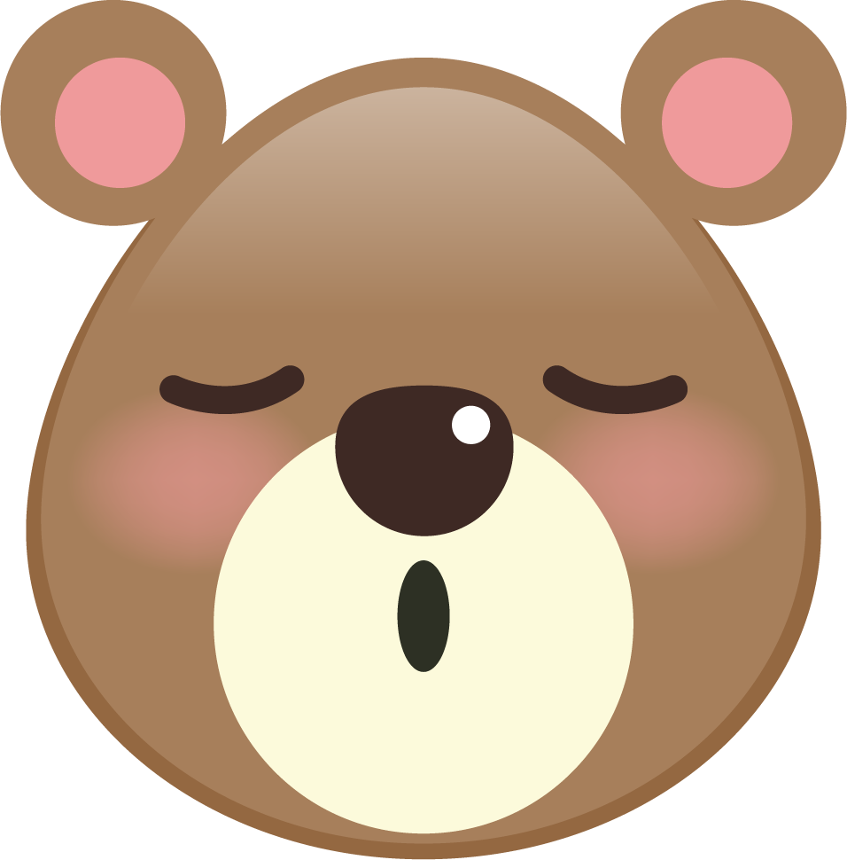 cute bear with variety facial expressions