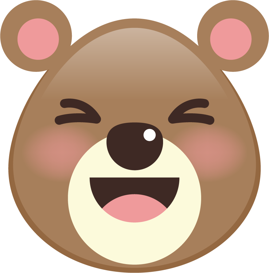 cute bear with variety facial expressions
