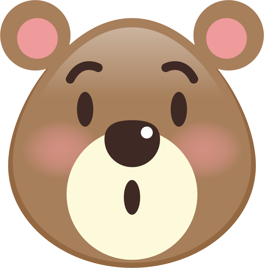 cute bear with variety facial expressions