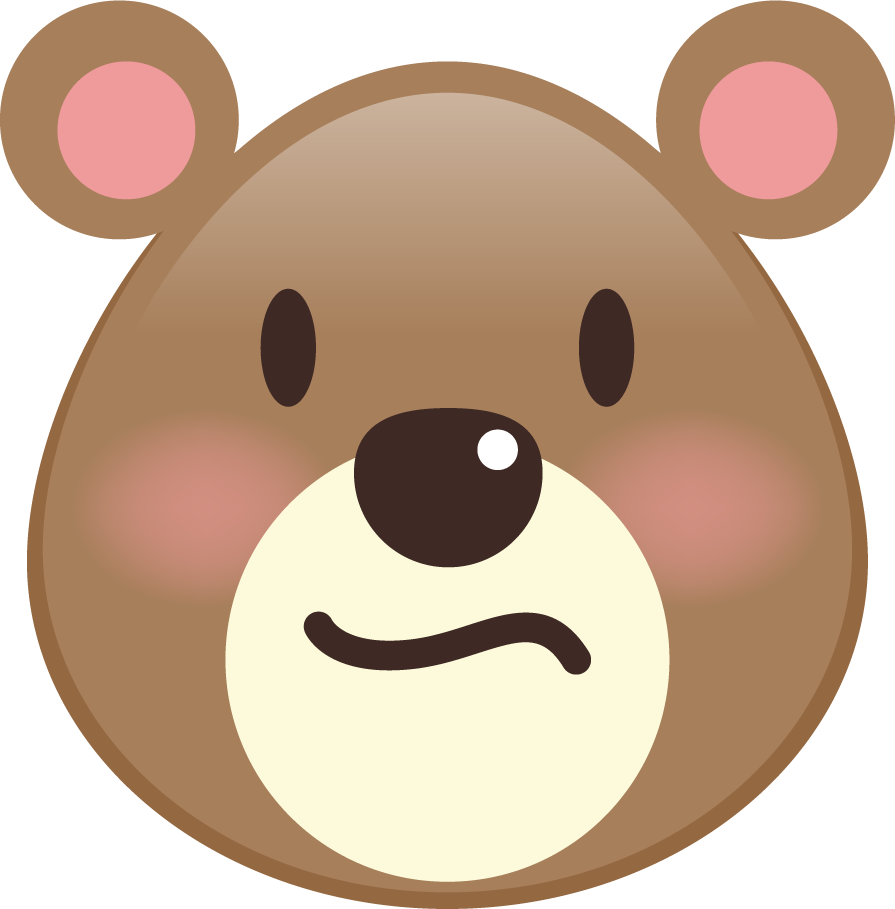 cute bear with variety facial expressions