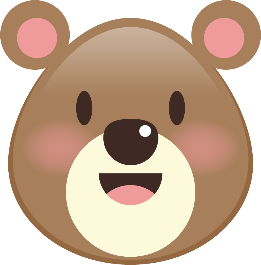 cute bear with variety facial expressions