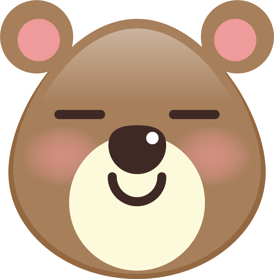 cute bear with variety facial expressions