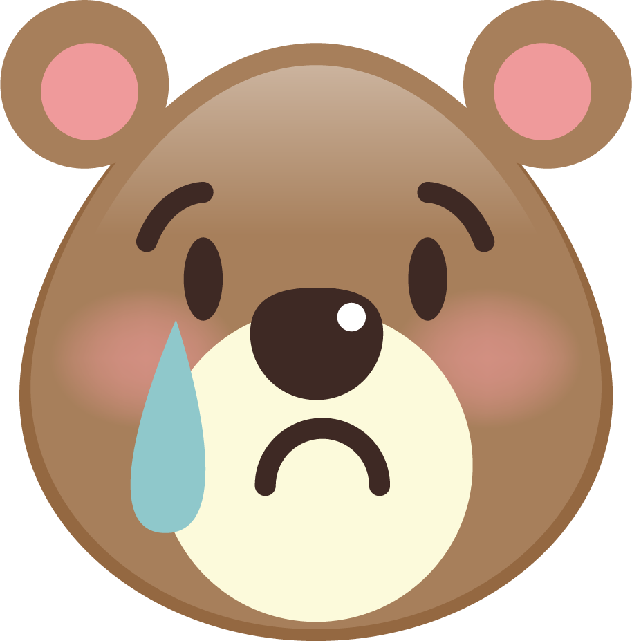 cute bear with variety facial expressions
