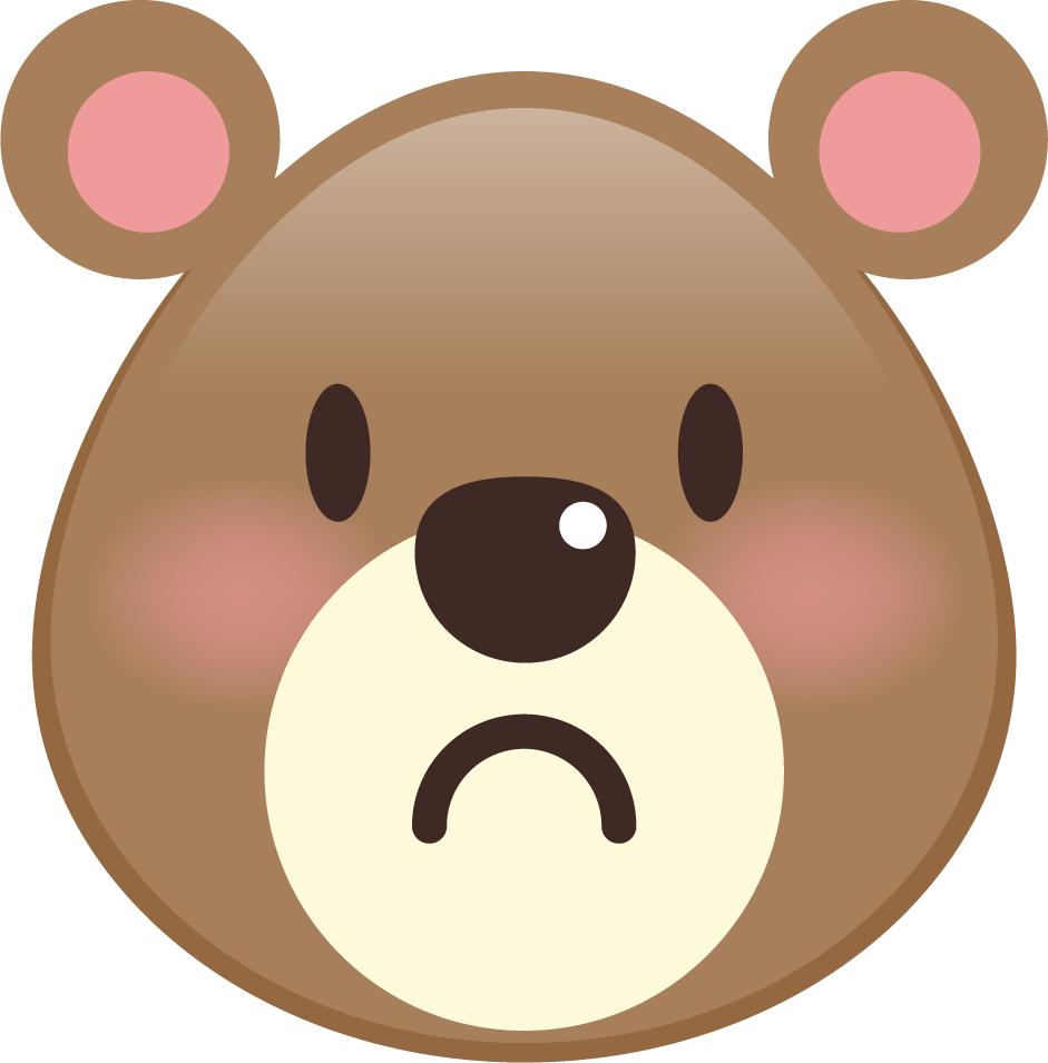 cute bear with variety facial expressions