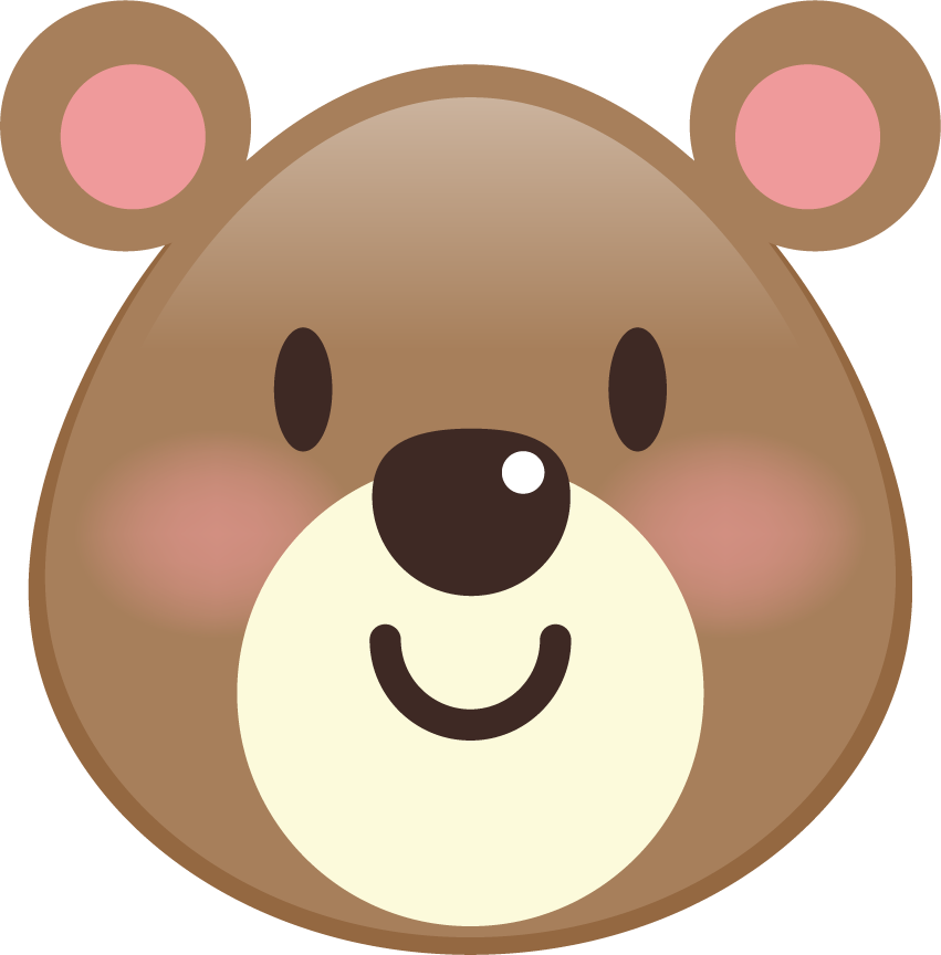 cute bear with variety facial expressions