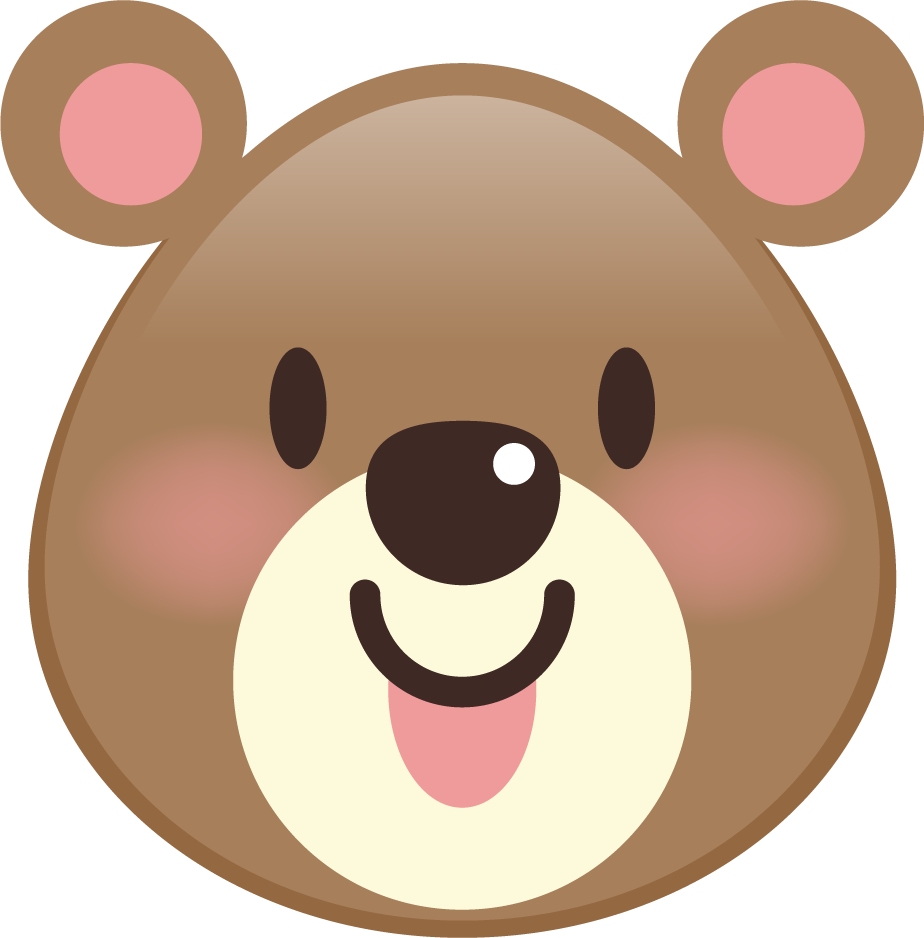 cute bear with variety facial expressions