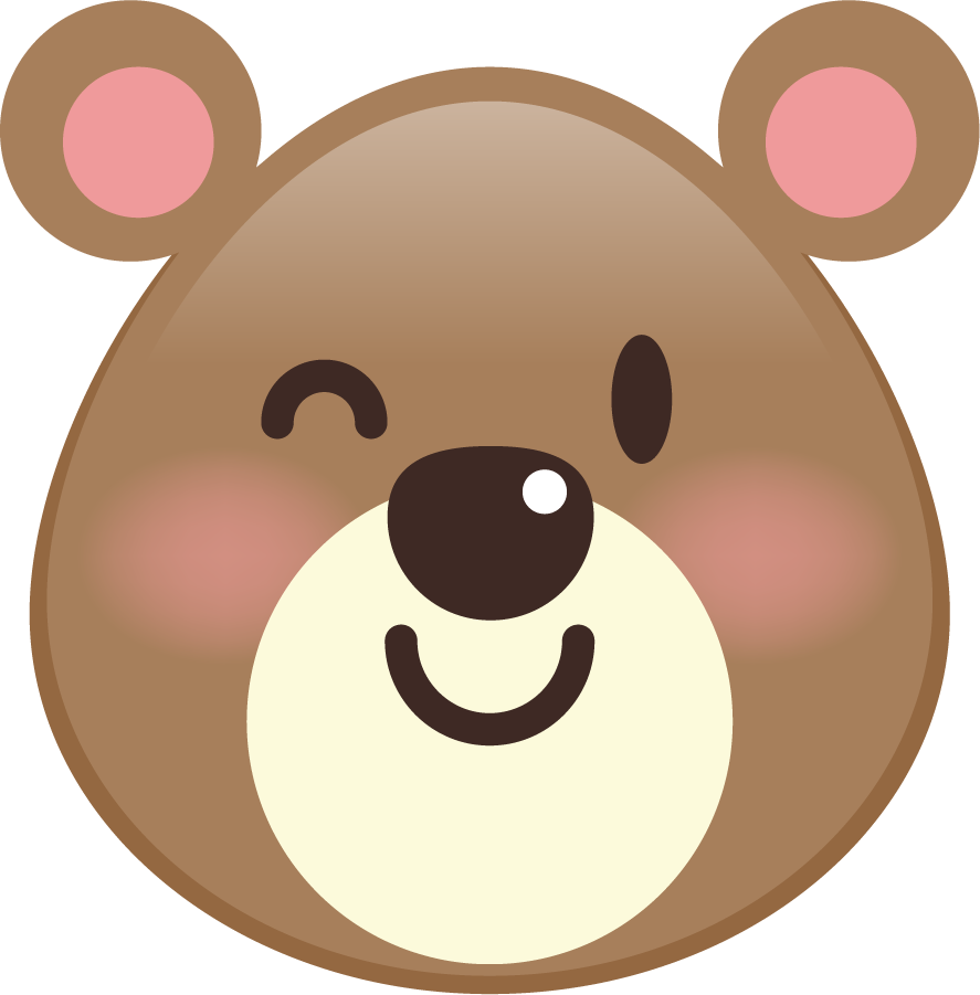 cute bear with variety facial expressions