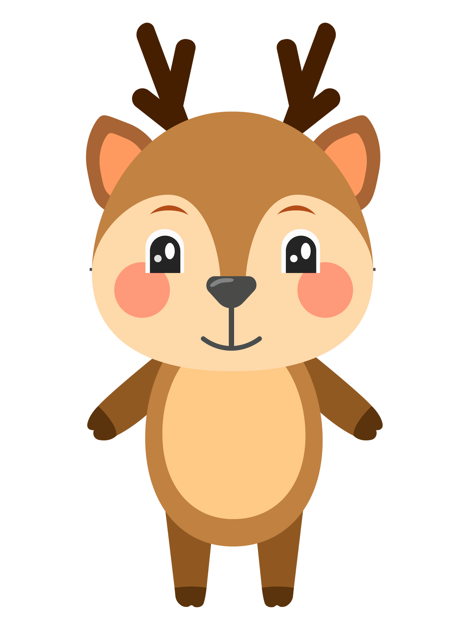 cute cartoon deer illustration for kids design