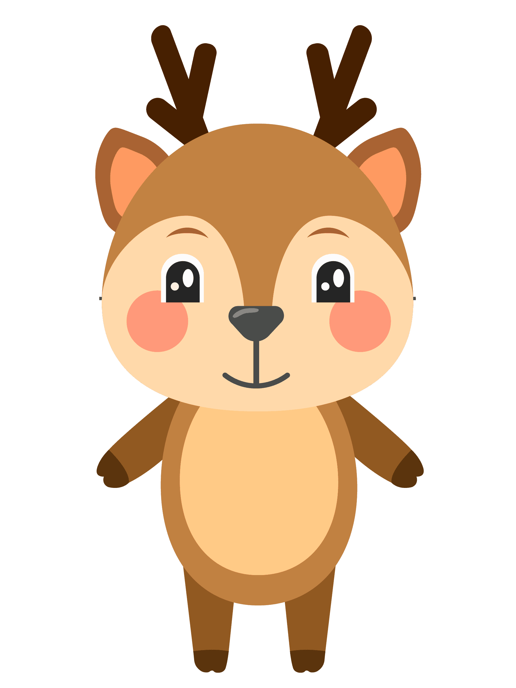 cute cartoon deer illustration for kids design
