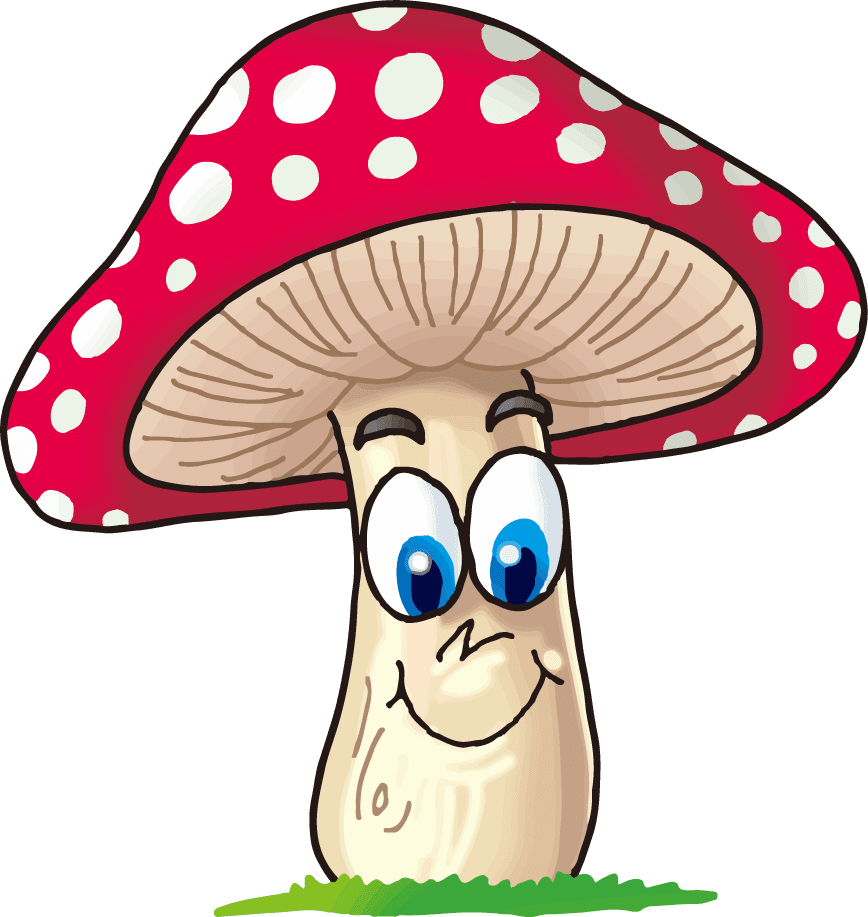 cute cartoon mushroom mushroom with friendly face for kids’ art projects and decorations