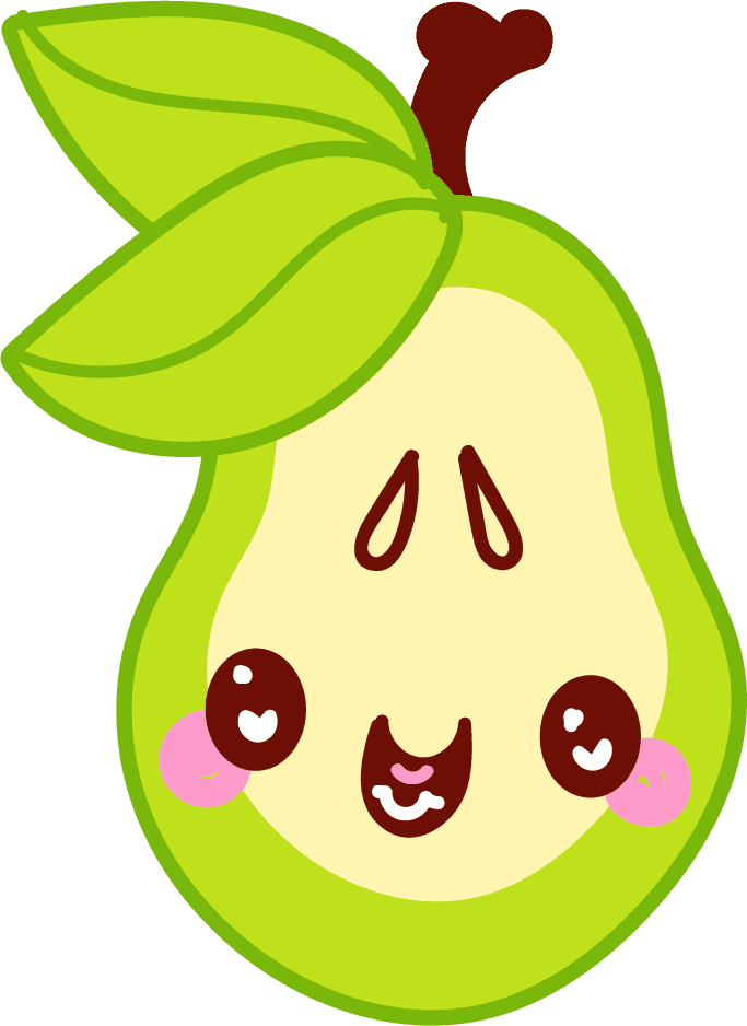 cute cartoon pear mascot pear character