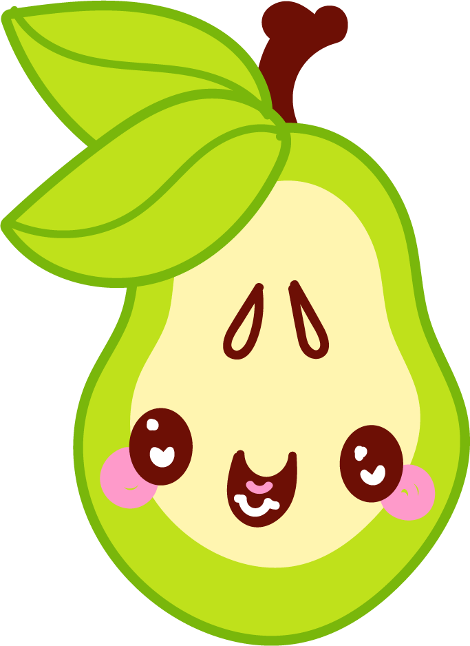 cute cartoon pear mascot pear character