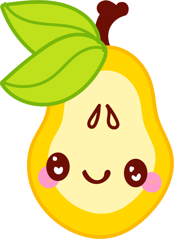 cute cartoon pear mascot pear character