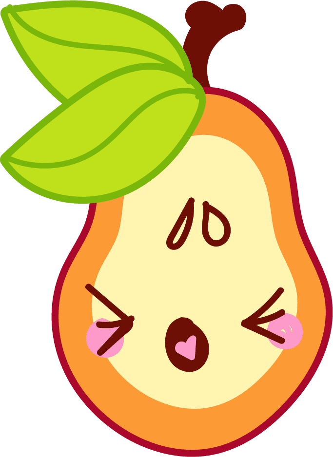 cute cartoon pear mascot pear character
