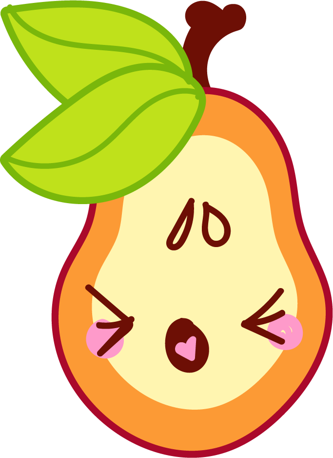 cute cartoon pear mascot pear character