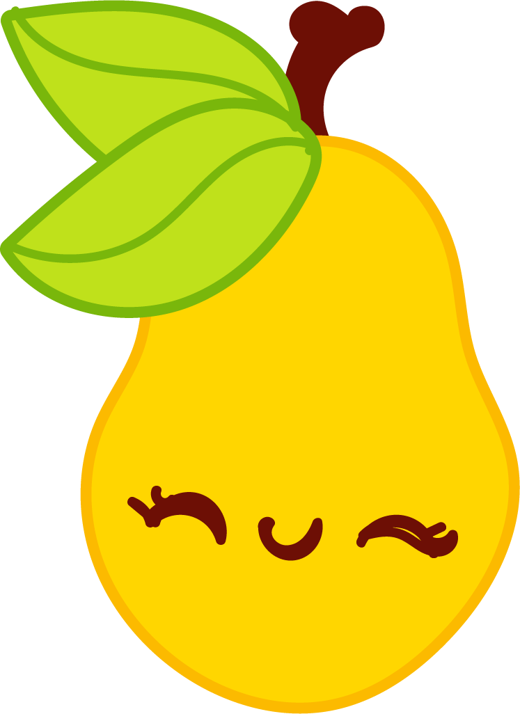 cute cartoon pear mascot pear character