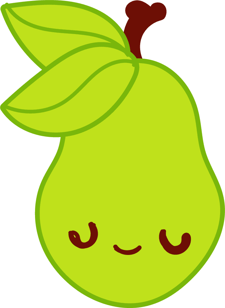 cute cartoon pear mascot pear character