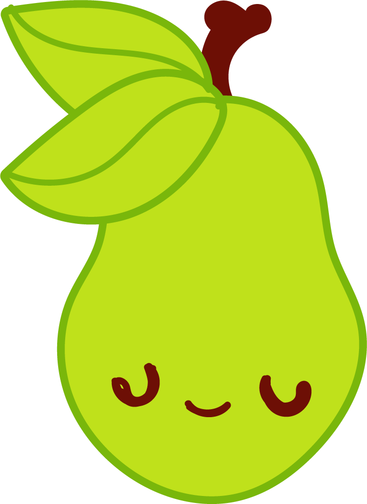 cute cartoon pear mascot pear character