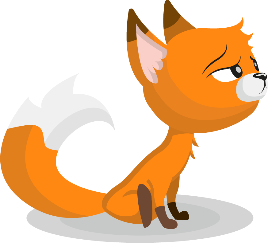cute cartoon red fox funny animal