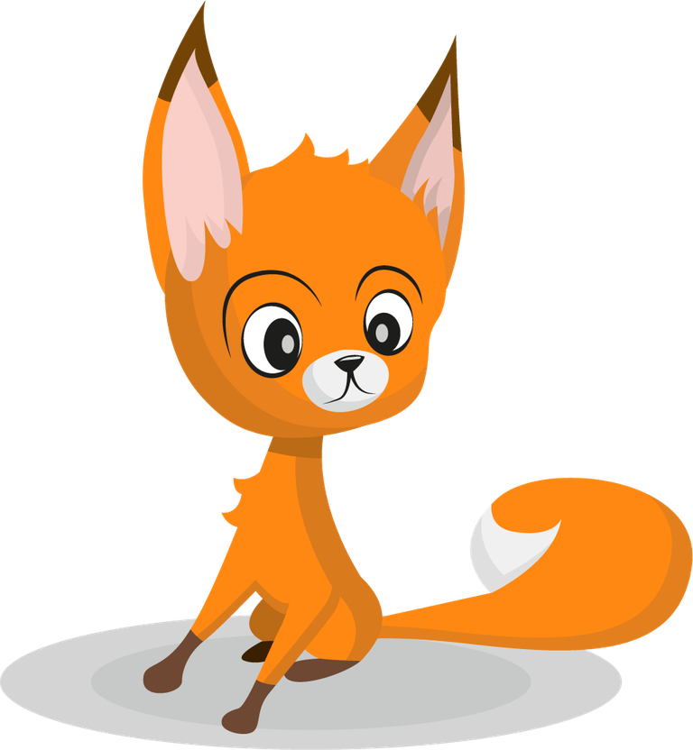 cute cartoon red fox funny animal