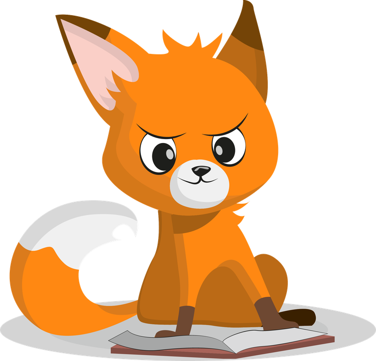 cute cartoon red fox funny animal