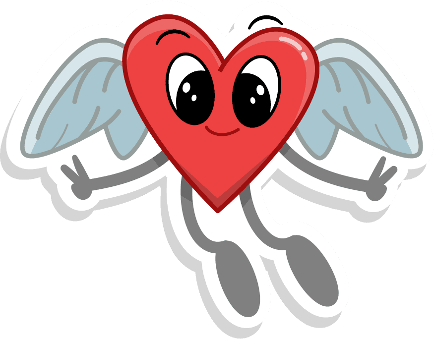 cute cupid heart stickers for adorable messages and playful celebrations