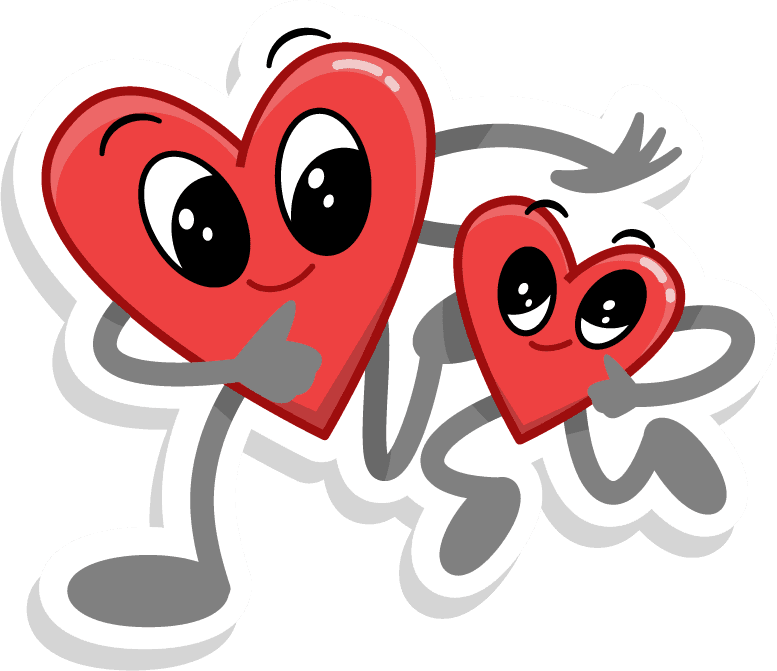 cute cupid heart stickers for expressing love and affection in any celebration