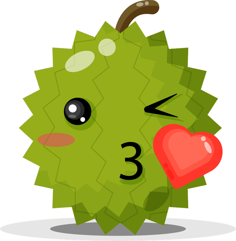 cute durians with emoticons for vibrant and playful food-themed projects