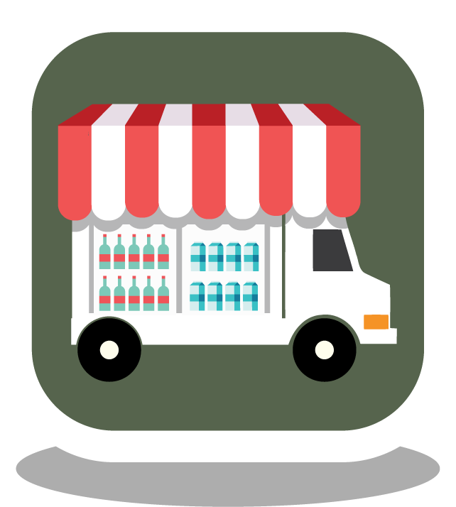 cute e commerce elements for vibrant online shopping experiences with a mobile beverage truck