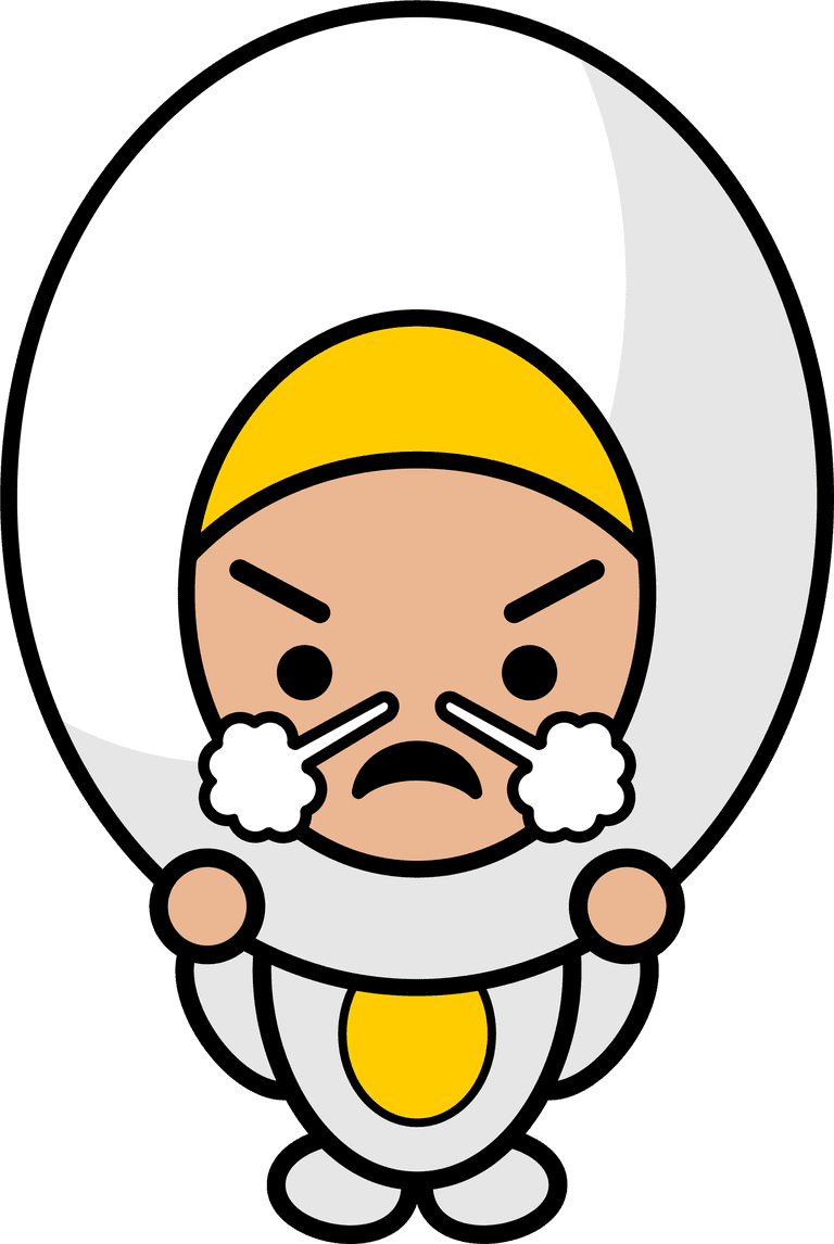 cute egg baby cartoon character illustration mascot costume set egg