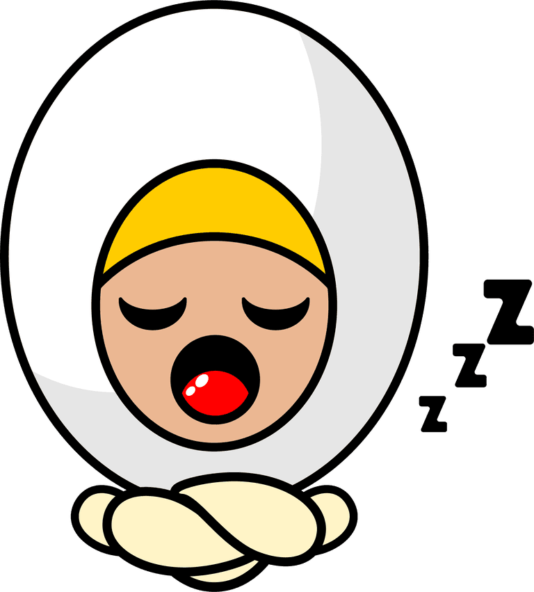 cute egg baby cartoon character illustration mascot costume set egg