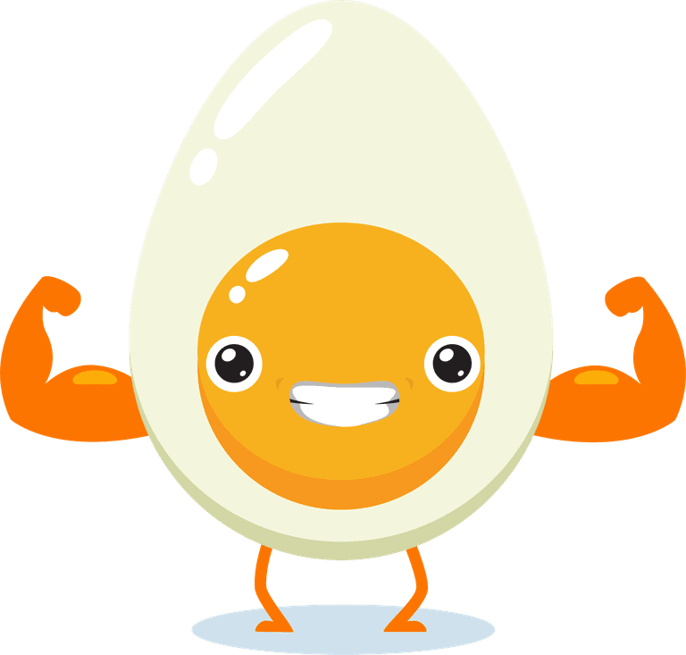cute egg baby naughty mascot the boiled egg twenty mascot poses isolated