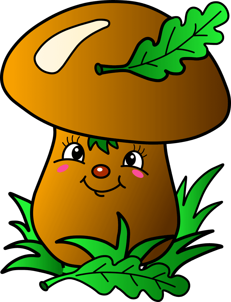 cute funny beautiful mushrooms vector illustration for playful designs and nature themes