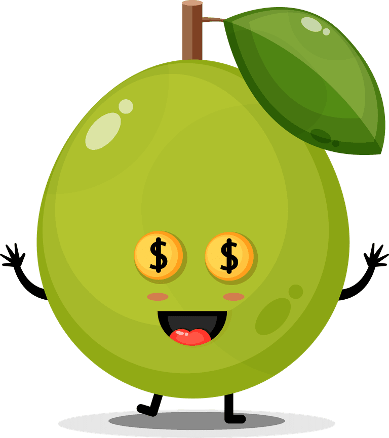 adorable cute guava mascot guava character for fun branding and marketing purposes