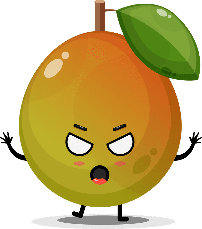 adorable cute guava mascot guava character with expressive eyes and playful attitude