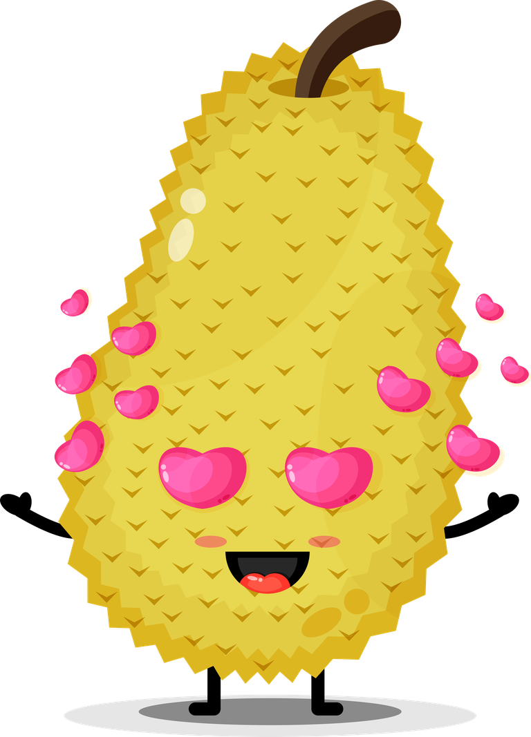 cute jackfruit mascot jackfruit character with a happy face and playful features