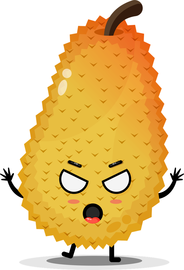 adorable cute jackfruit mascot jackfruit character with playful expression for kids