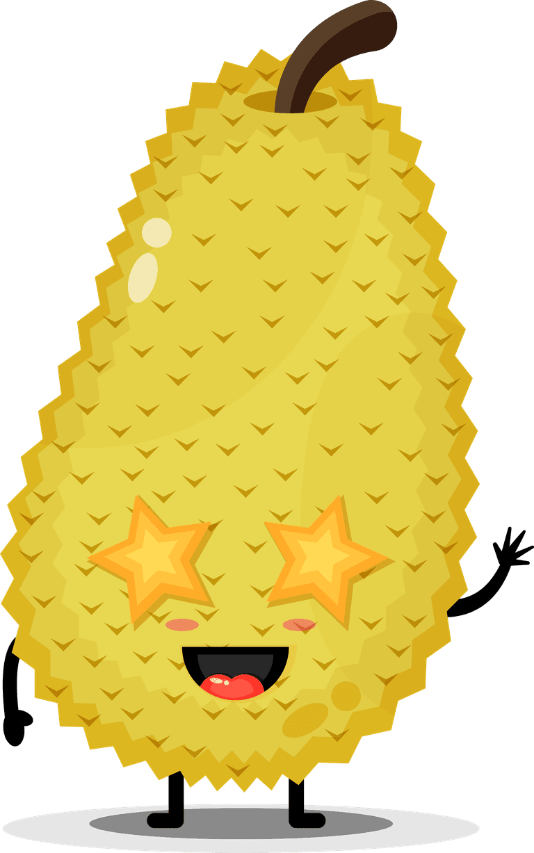 cute jackfruit mascot jackfruit character